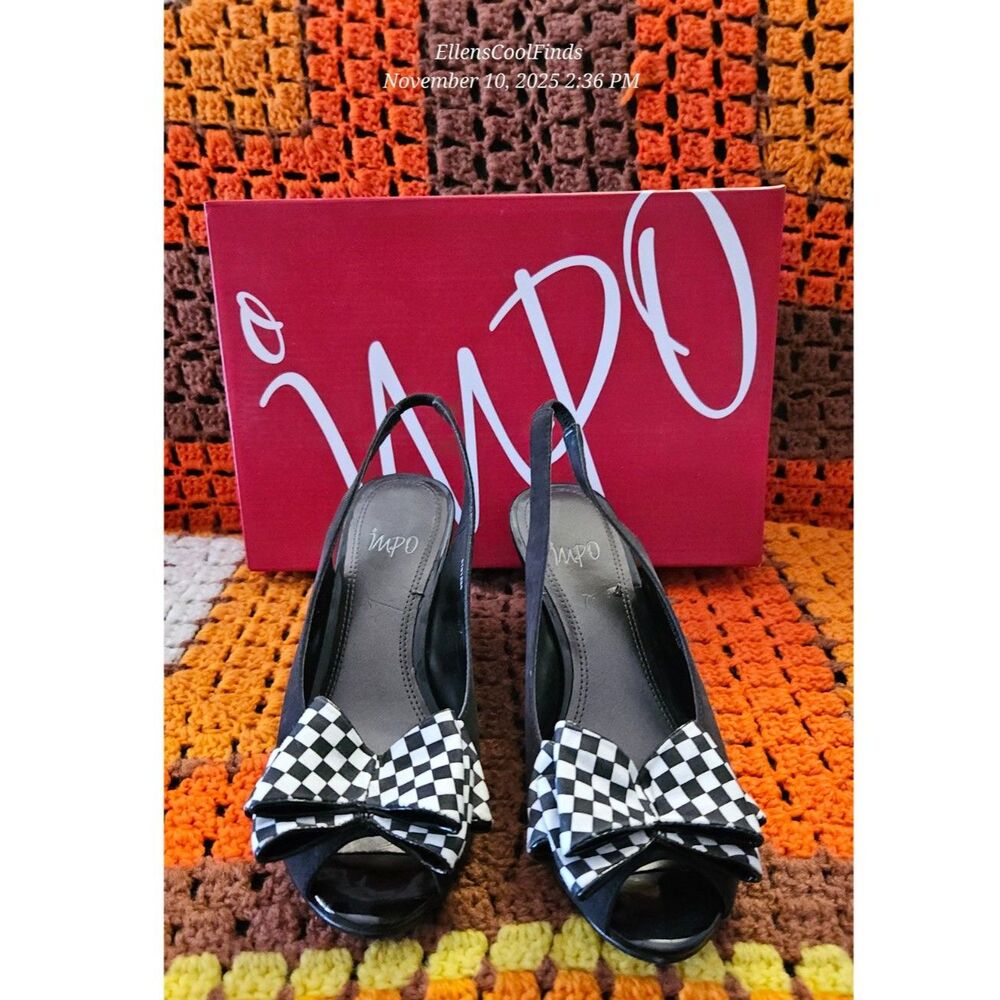 Impo Viola Peep Toe Sling Back Heels Size 8 | Costume | Harajuku | Japan Style